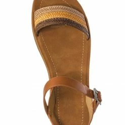 Soda Ample Boho Woven Flat Sandal - Women Contoured Novelty Bohemian Strap New