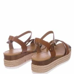 Soda Anita Espadrille Flatform Wedge Sandal - Color Combo Sharktooth Open Toe Shoe New