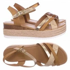 Soda Anita Espadrille Flatform Wedge Sandal - Color Combo Sharktooth Open Toe Shoe New