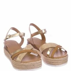 Soda Anita Espadrille Flatform Wedge Sandal - Color Combo Sharktooth Open Toe Shoe New