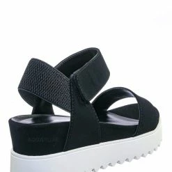 Soda Aster Saw Edge Rubber Outsole Flatform Sandal - Shark Tooth Threaded Outsole