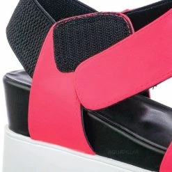 Soda Aster Saw Edge Rubber Outsole Flatform Sandal - Shark Tooth Threaded Outsole