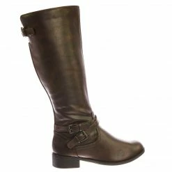 Soda New Bio Equestrian Inspired Fashion Riding Boots W Belt & Zipper Detail