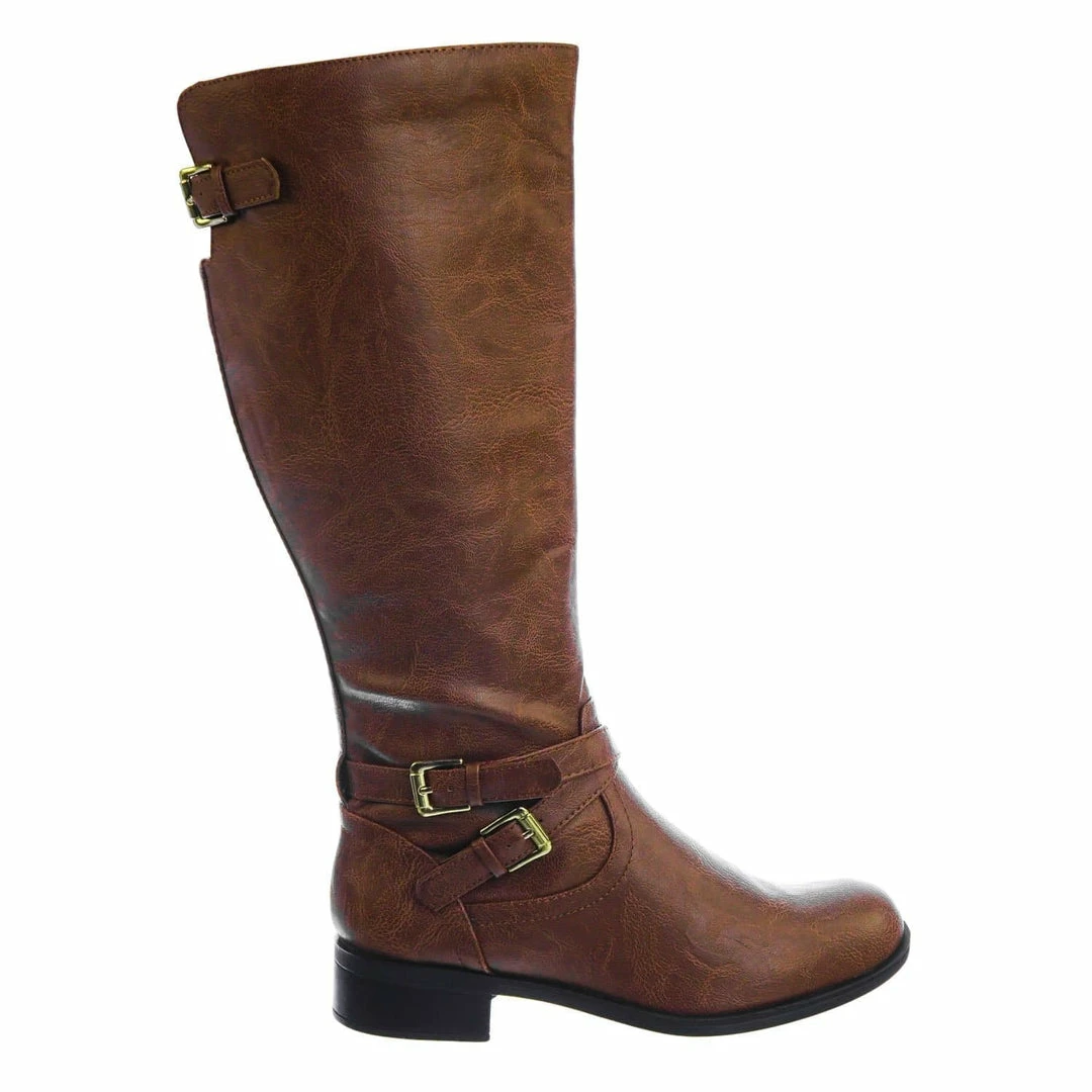 Soda New Bio Equestrian Inspired Fashion Riding Boots W Belt & Zipper Detail