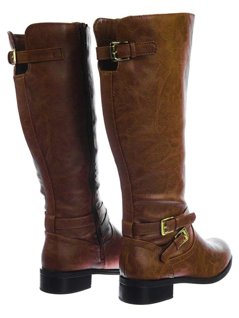 Soda New Bio Equestrian Inspired Fashion Riding Boots W Belt & Zipper Detail