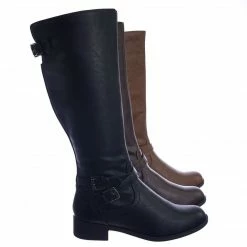 Soda New Bio Equestrian Inspired Fashion Riding Boots W Belt & Zipper Detail