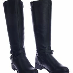Soda New Bio Equestrian Inspired Fashion Riding Boots W Belt & Zipper Detail