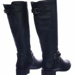 Soda New Bio Equestrian Inspired Fashion Riding Boots W Belt & Zipper Detail