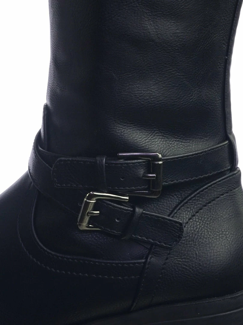 Soda New Bio Equestrian Inspired Fashion Riding Boots W Belt & Zipper Detail