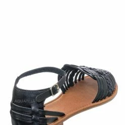 Soda Candle Woven Fisherman Huaraches Flat Peep Toe Sandal, Strappy Cage Gladiators New