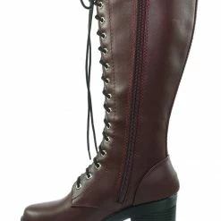 Soda Canopy Block Heel Combat Boots - Women Lug Sole Military Lace Ups New