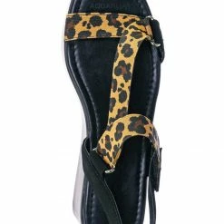 Soda Choir Flatform Elastic Asymmetrical Strap - Women Open Toe Platform Wedge Sandal New