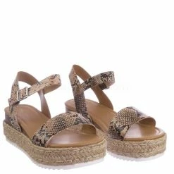 Soda New Clip Vintage Espadrille Jute Wrap Flatform Flat Sandal Shark Tooth Eva Outsole