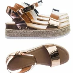 Soda New Clip Vintage Espadrille Jute Wrap Flatform Flat Sandal Shark Tooth Eva Outsole