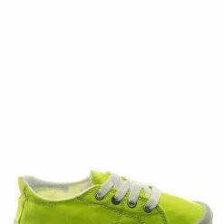 Soda Comfort01K Neon Vintage Flexible Rubber Sneaker - Girl Canvas Comfort Bendable Shoes New