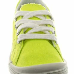 Soda Comfort01K Neon Vintage Flexible Rubber Sneaker - Girl Canvas Comfort Bendable Shoes New