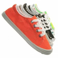 Soda Comfort01K Neon Vintage Flexible Rubber Sneaker - Girl Canvas Comfort Bendable Shoes New