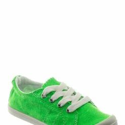 Soda Comfort01K Neon Vintage Flexible Rubber Sneaker - Girl Canvas Comfort Bendable Shoes New