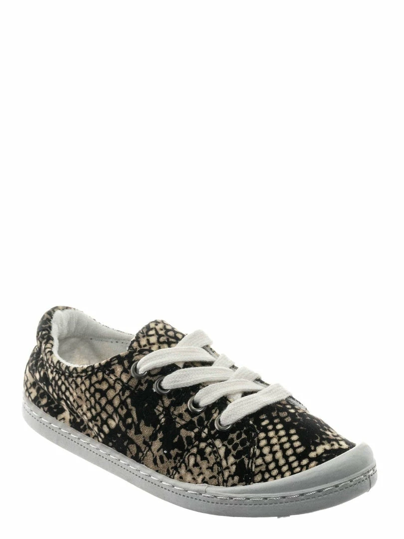 Soda Comfort01K Vintage Flexible Rubber Sneaker - Girl Canvas Comfort Bendable Shoes