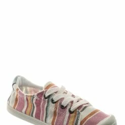 Soda Comfort01K Vintage Flexible Rubber Sneaker - Girl Canvas Comfort Bendable Shoes