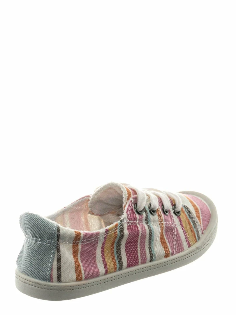 Soda Comfort01K Vintage Flexible Rubber Sneaker - Girl Canvas Comfort Bendable Shoes