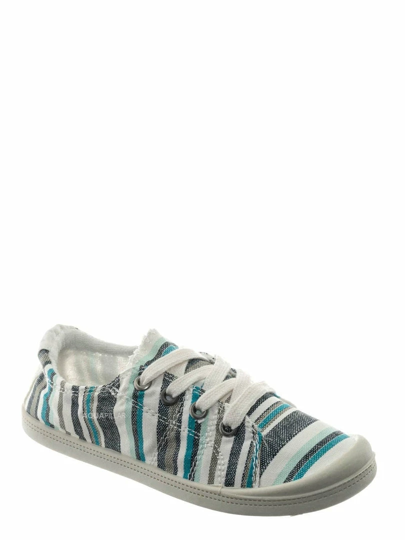 Soda Comfort01K Vintage Flexible Rubber Sneaker - Girl Canvas Comfort Bendable Shoes