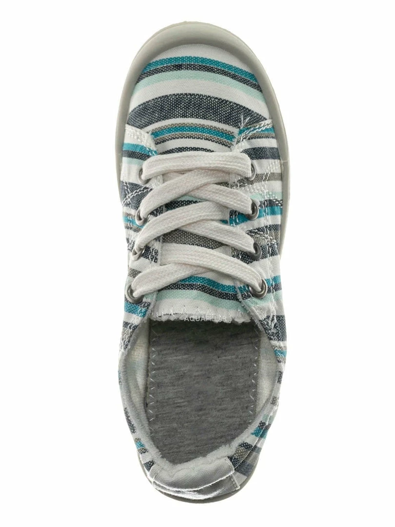 Soda Comfort01K Vintage Flexible Rubber Sneaker - Girl Canvas Comfort Bendable Shoes