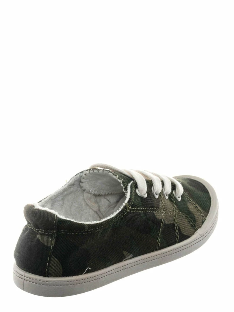 Soda Comfort01K Vintage Flexible Rubber Sneaker - Girl Canvas Comfort Bendable Shoes