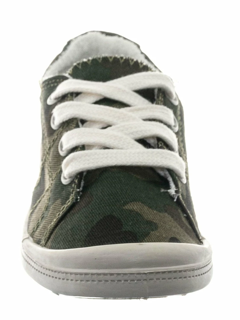 Soda Comfort01K Vintage Flexible Rubber Sneaker - Girl Canvas Comfort Bendable Shoes