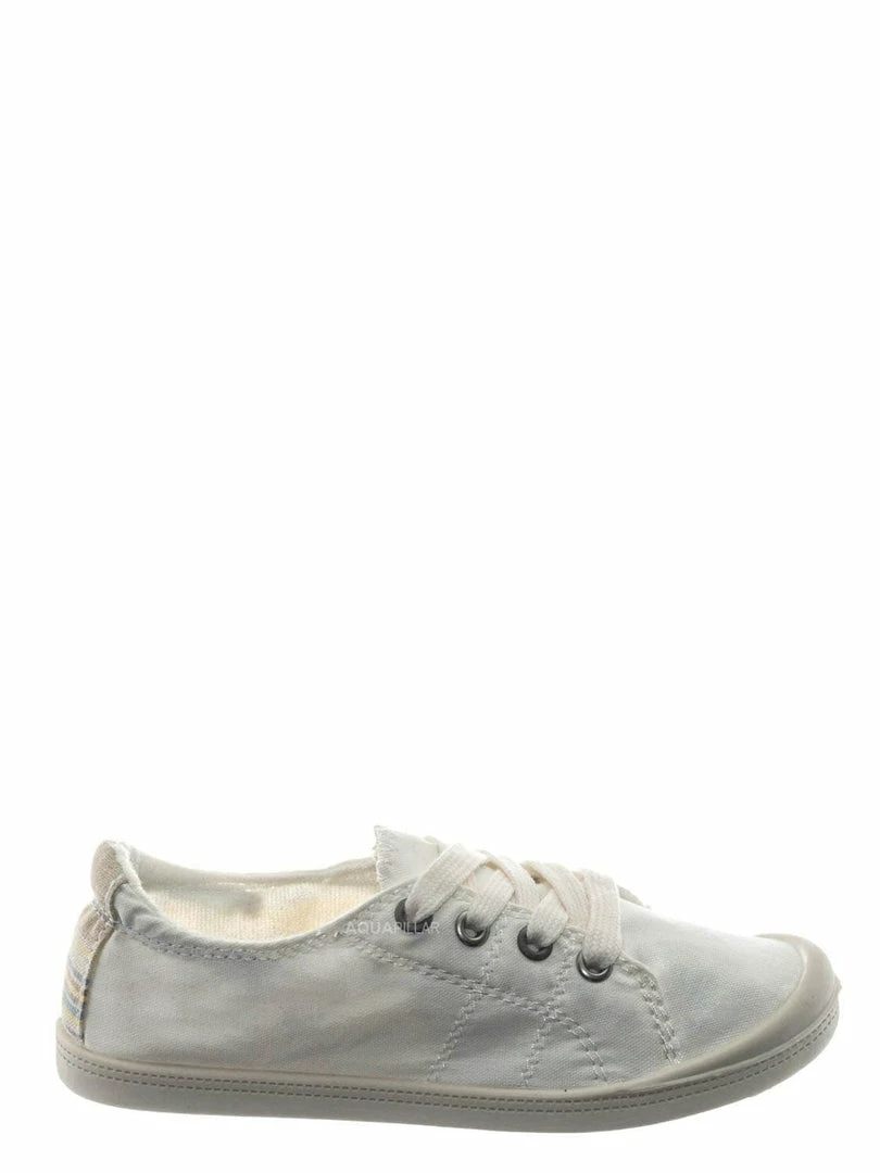 Soda Comfort01K Vintage Flexible Rubber Sneaker - Girl Canvas Comfort Bendable Shoes