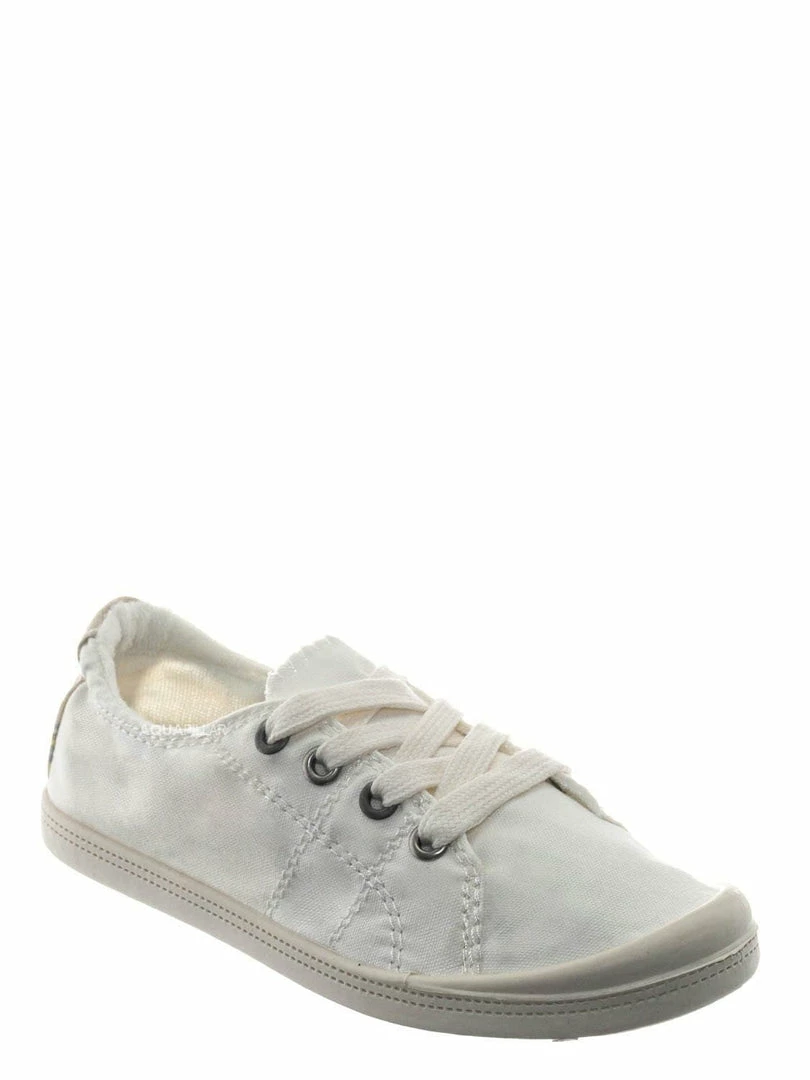 Soda Comfort01K Vintage Flexible Rubber Sneaker - Girl Canvas Comfort Bendable Shoes