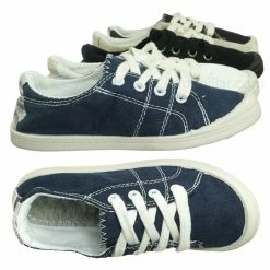 Soda Comfort01K Vintage Flexible Rubber Sneaker - Girl Canvas Comfort Bendable Shoes