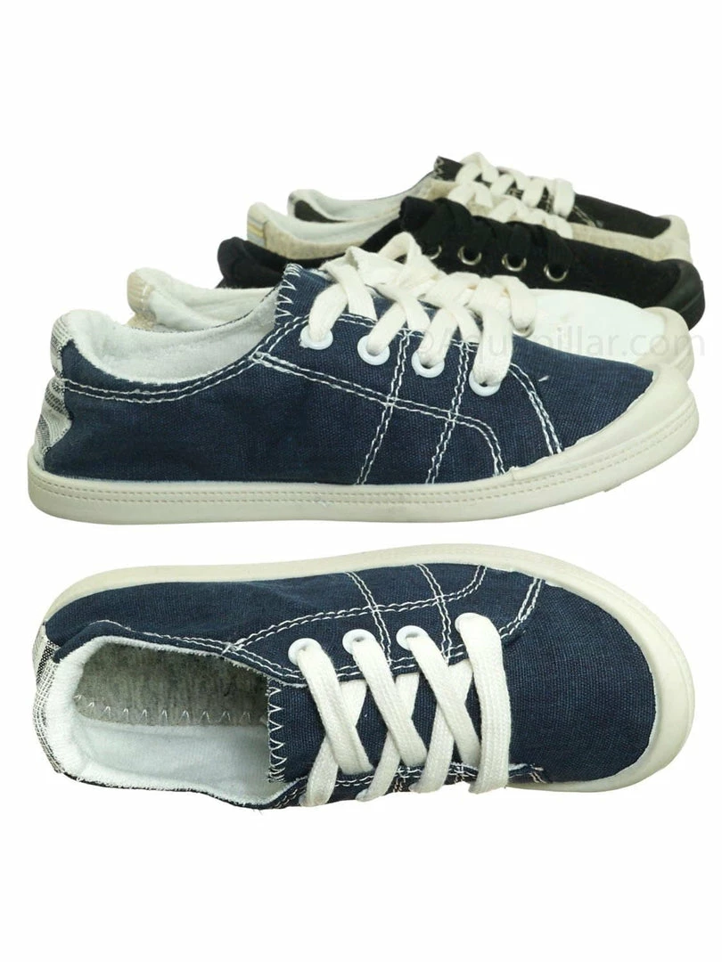 Soda Comfort01K Vintage Flexible Rubber Sneaker - Girl Canvas Comfort Bendable Shoes