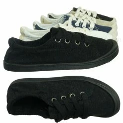 Soda Comfort01K Vintage Flexible Rubber Sneaker - Girl Canvas Comfort Bendable Shoes