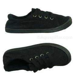 Soda Comfort01K Vintage Flexible Rubber Sneaker - Girl Canvas Comfort Bendable Shoes