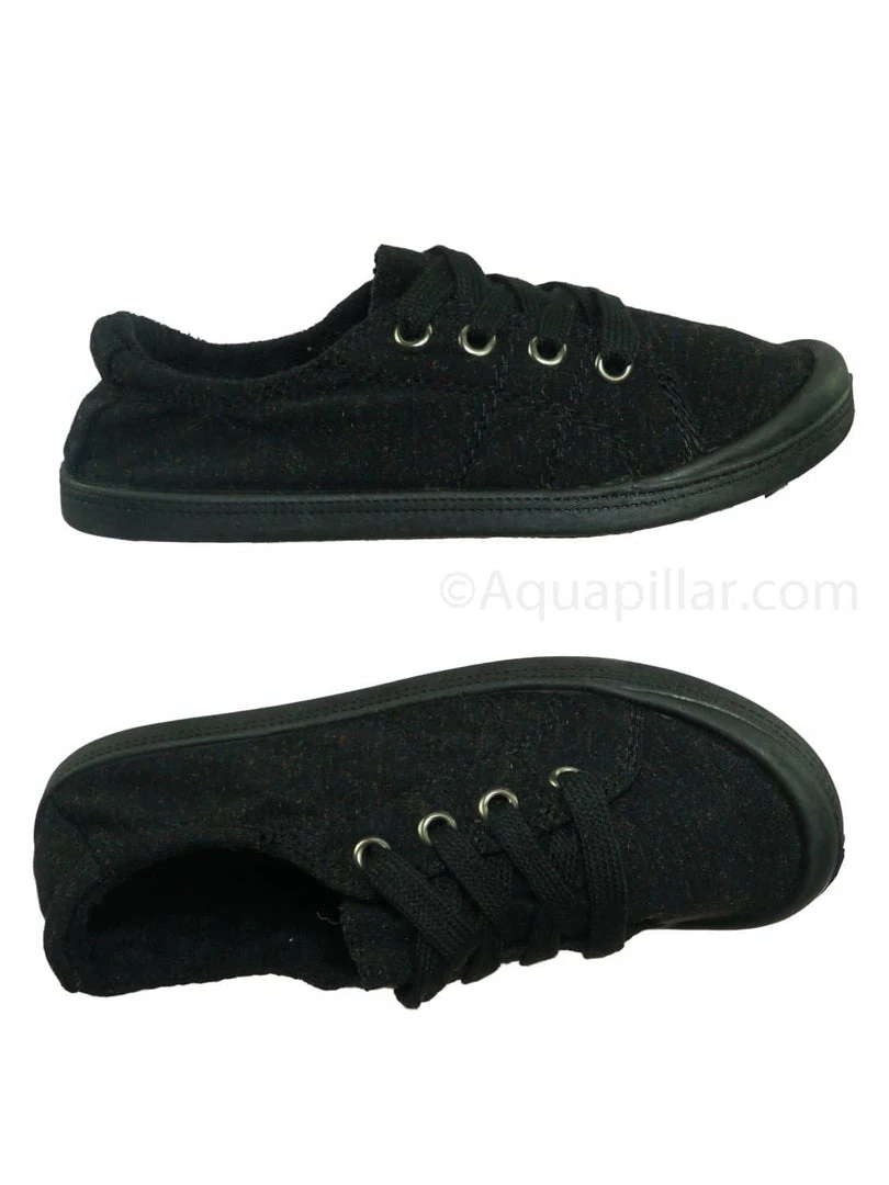 Soda Comfort01K Vintage Flexible Rubber Sneaker - Girl Canvas Comfort Bendable Shoes