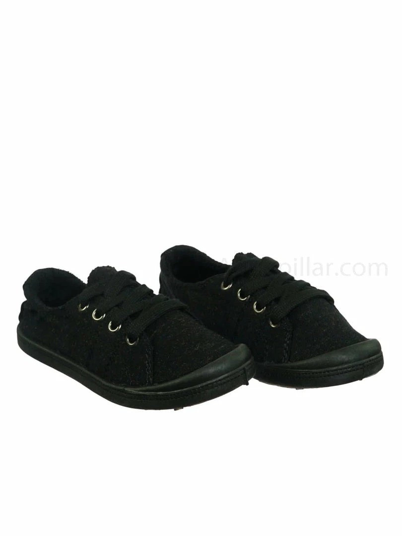 Soda Comfort01K Vintage Flexible Rubber Sneaker - Girl Canvas Comfort Bendable Shoes