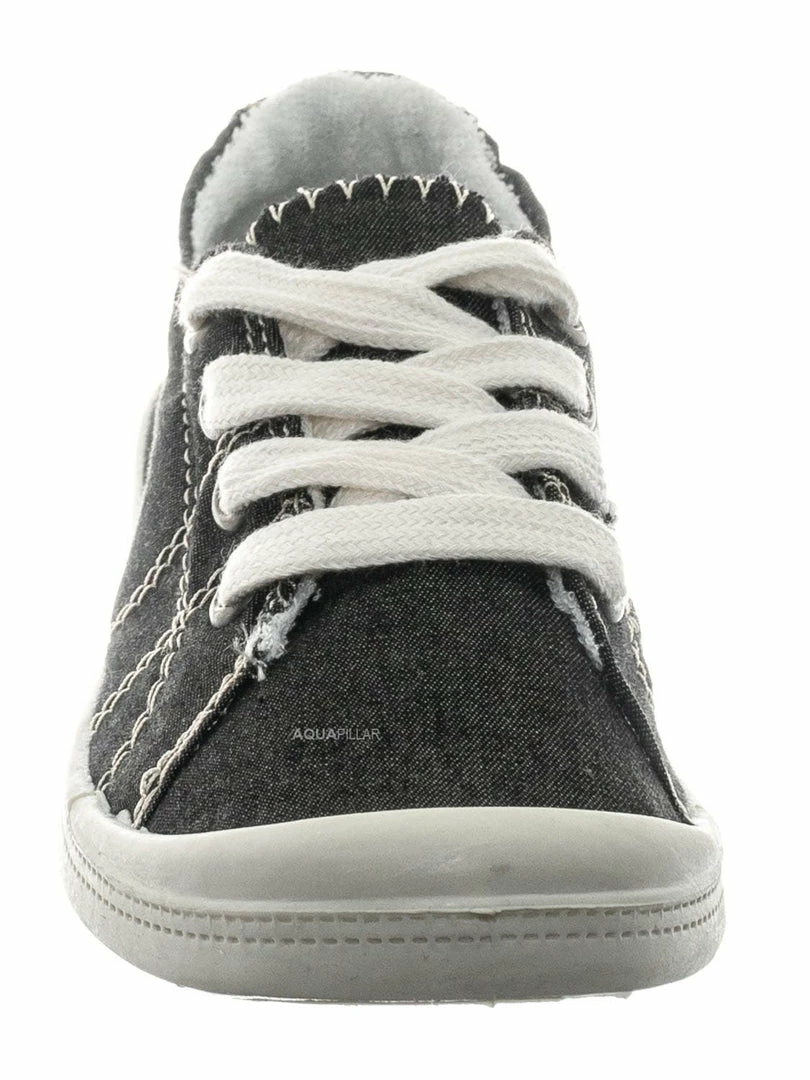 Soda Comfort01K Vintage Flexible Rubber Sneaker - Girl Canvas Comfort Bendable Shoes