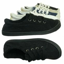 Soda Comfort01K Vintage Flexible Rubber Sneaker - Girl Canvas Comfort Bendable Shoes
