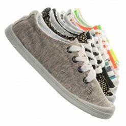 Soda Comfort01K Vintage Flexible Rubber Sneaker - Girl Canvas Comfort Bendable Shoes