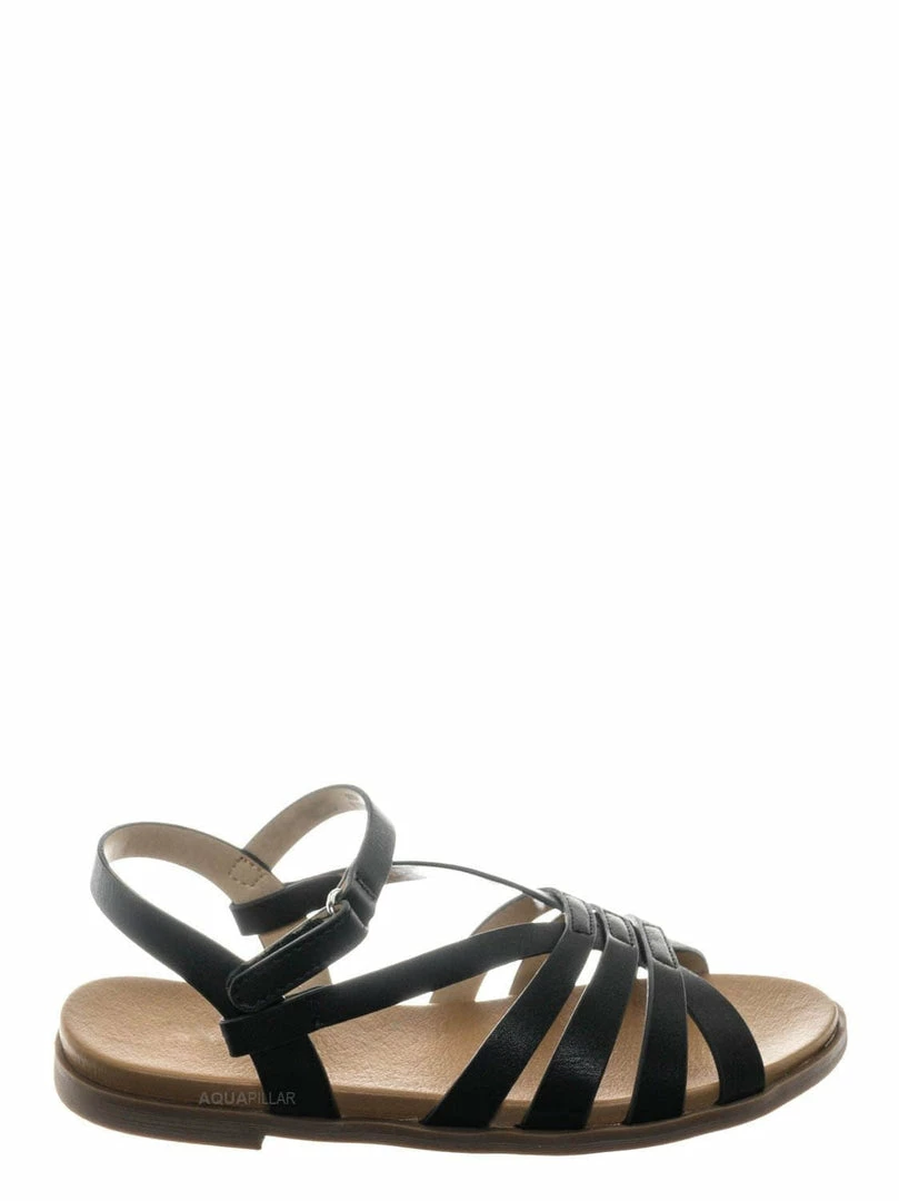 Soda Create2 Childrens Gummy Cage Sandal - Kids Woven Huarache Strappy Shoes