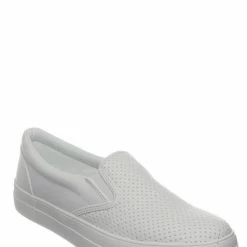 Soda New Croft Perforated Padded Platform Sneaker - Slip On Slide In Athleisure Loafers