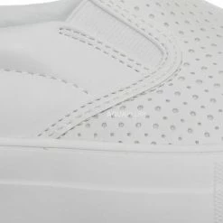 Soda New Croft Perforated Padded Platform Sneaker - Slip On Slide In Athleisure Loafers