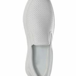 Soda New Croft Perforated Padded Platform Sneaker - Slip On Slide In Athleisure Loafers