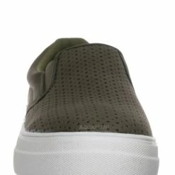 Soda New Croft Perforated Padded Platform Sneaker - Slip On Slide In Athleisure Loafers