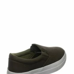 Soda New Croft Perforated Padded Platform Sneaker - Slip On Slide In Athleisure Loafers