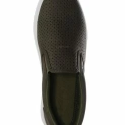 Soda New Croft Perforated Padded Platform Sneaker - Slip On Slide In Athleisure Loafers