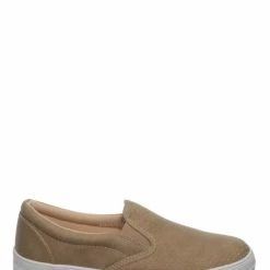 Soda New Croft Perforated Padded Platform Sneaker - Slip On Slide In Athleisure Loafers