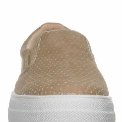 Soda New Croft Perforated Padded Platform Sneaker - Slip On Slide In Athleisure Loafers