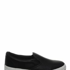 Soda New Croft Perforated Padded Platform Sneaker - Slip On Slide In Athleisure Loafers